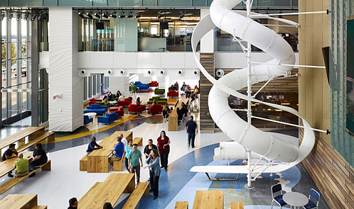 <p class='hname'> <a href='http://www.inc.com/ss/worlds-coolest-offices-2010/coolest-use-space'>Corus Entertainment</a> | <a href='http://www.inc.com/ss/worlds-coolest-offices-2010/coolest-use-space'>TEDCO, Diamond and Schmitt Architects</a> | Toronto, Canada | Making the Best Use of Space </p>